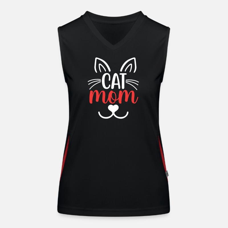 Katzen-Mama Funktionelles Kontrast-Tank Top für Frauen