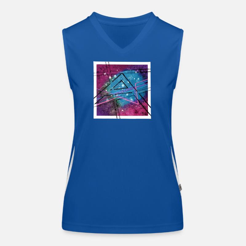 Abstrakte Kunst Funktionelles Kontrast-Tank Top für Frauen