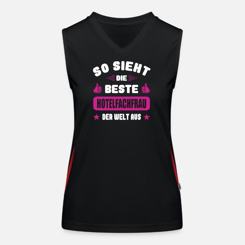 Hotelfachfrau Abschluss Geschenke Abschied Funktionelles Kontrast-Tank Top für Frauen