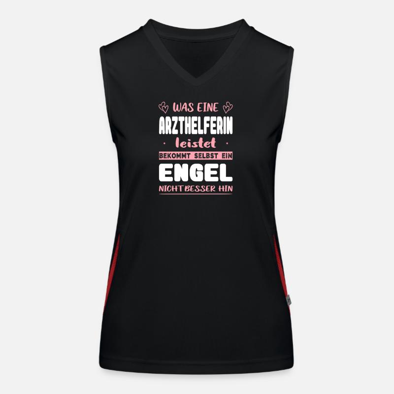 Arzthelferin Geschenke Abschied MFA Pflege Funktionelles Kontrast-Tank Top für Frauen