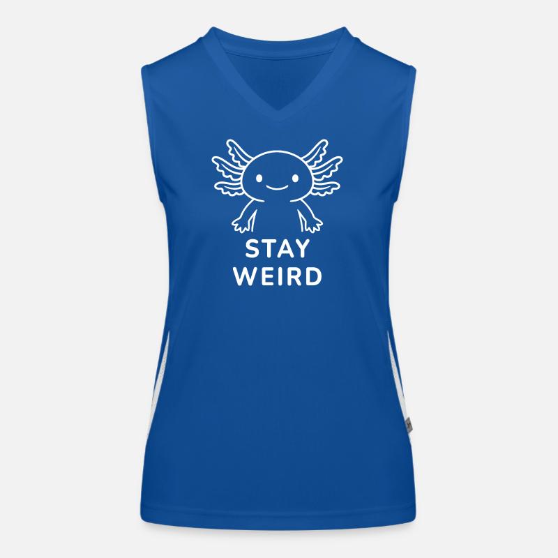 Axolotl – Restez bizarre. Débardeur respirant contrasté Femme