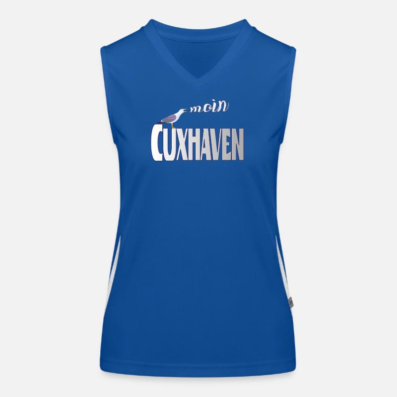 Cuxhaven Möwe & Moin Design Funktionelles Kontrast-Tank Top für Frauen