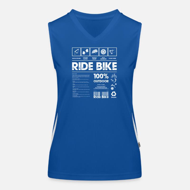 Illustration graphique de cyclisme d’aventure Débardeur respirant contrasté Femme