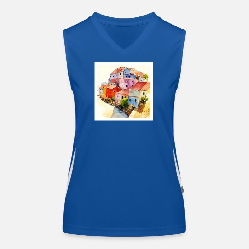 Optische Täuschung - Abstrakte Kunst Funktionelles Kontrast-Tank Top für Frauen