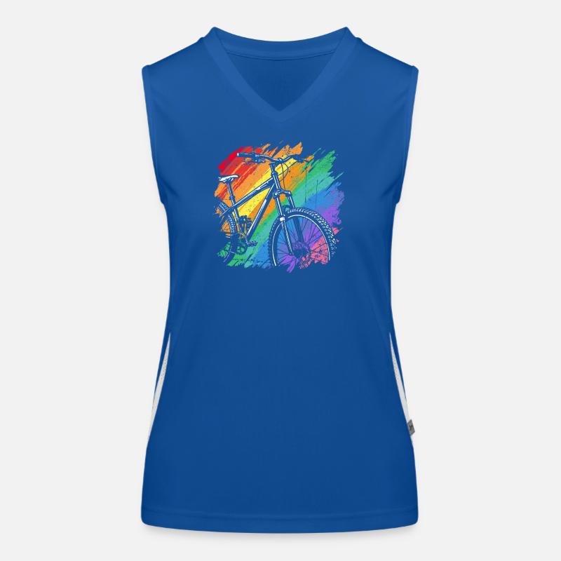 Impression d’art de vélo vibrant Débardeur respirant contrasté Femme