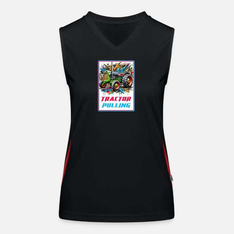 Tractor Pulling Power Women's Functional Contrast Tank Top