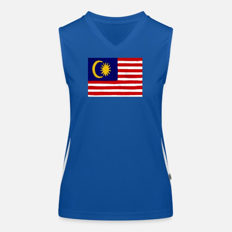 Drapeau de la Malaisie Débardeur respirant contrasté Femme