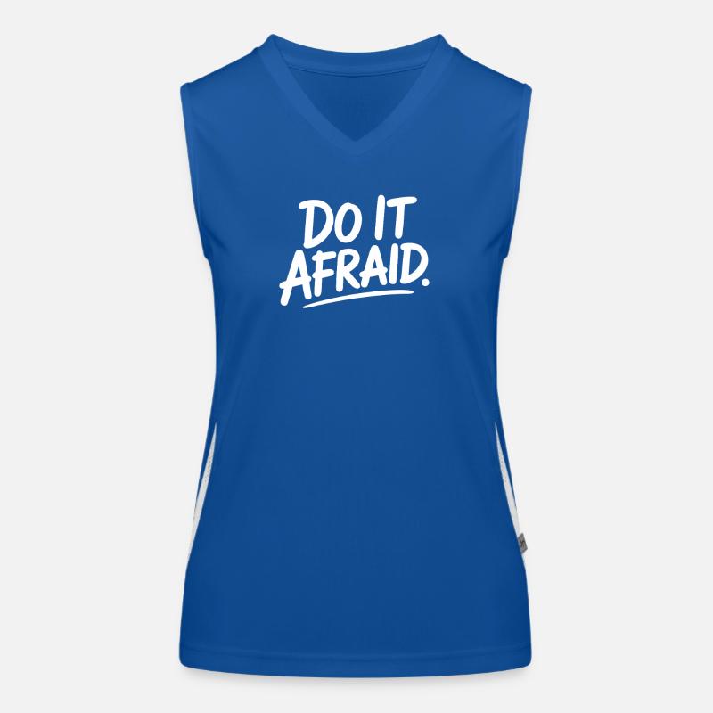 Do It Afraid Mut Weiterentwicklung Motivation Funktionelles Kontrast-Tank Top für Frauen