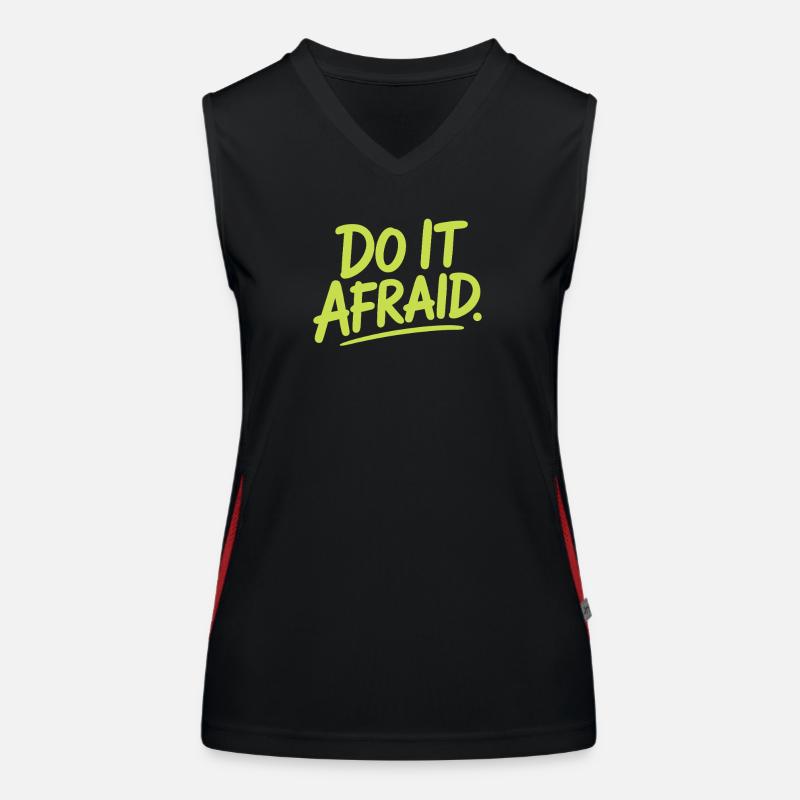 Do It Afraid Mut Weiterentwicklung Motivation Funktionelles Kontrast-Tank Top für Frauen
