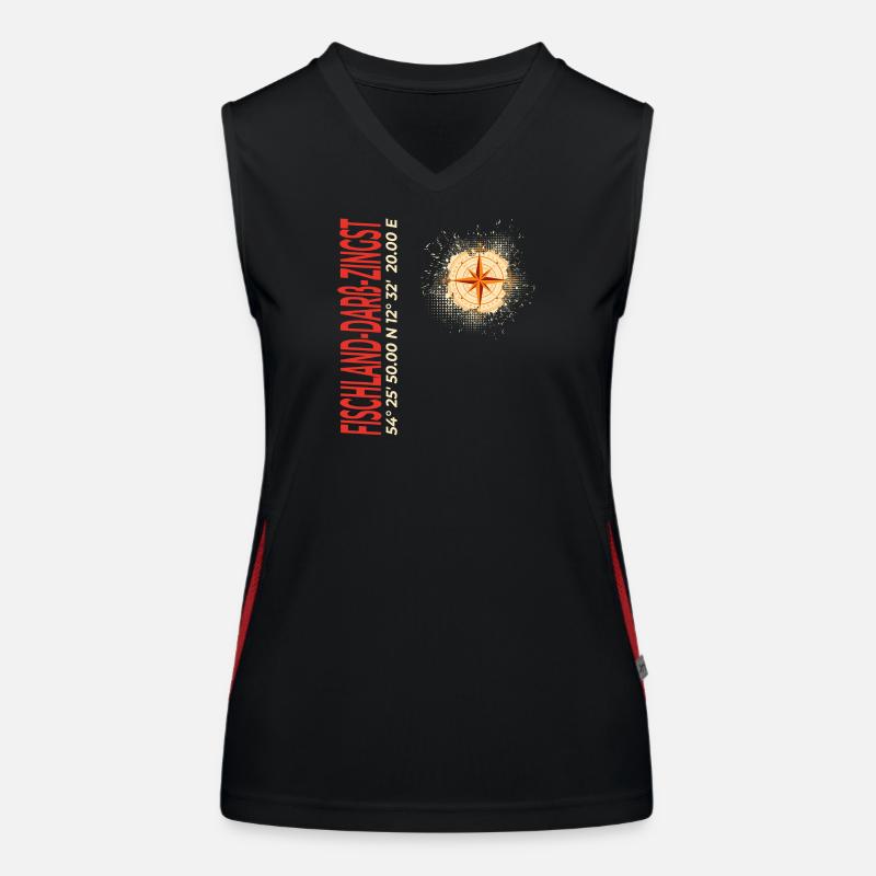 Fischland - Darss - Zingst Funktionelles Kontrast-Tank Top für Frauen