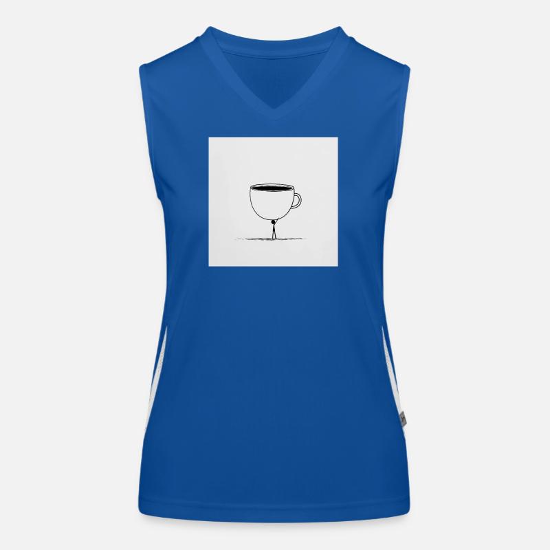 Kaffee? Nur in Eimern, bitte! Funktionelles Kontrast-Tank Top für Frauen