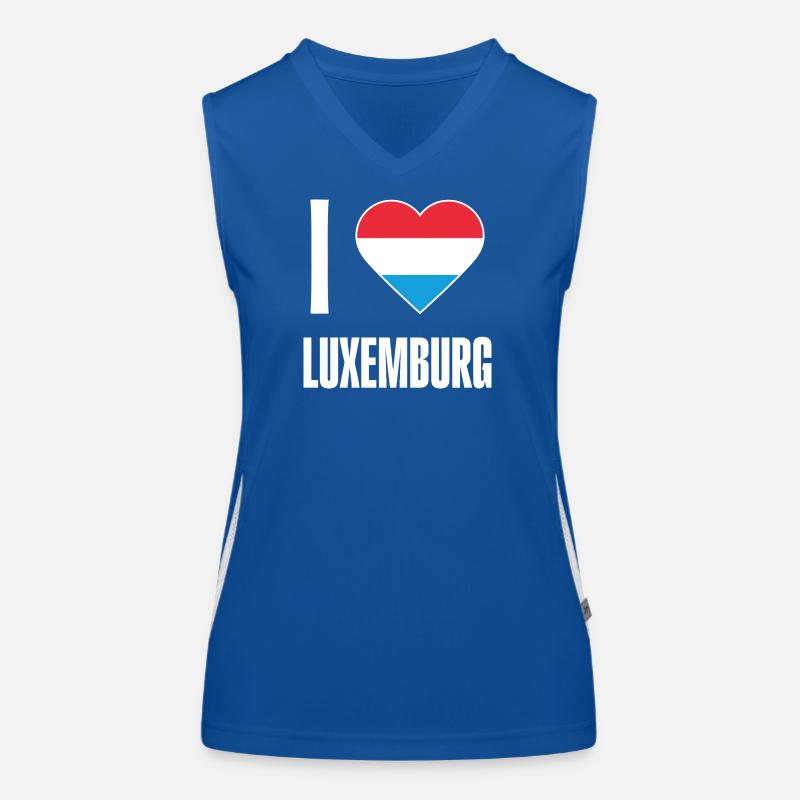 Drapeau du Coeur du Luxembourg Débardeur respirant contrasté Femme