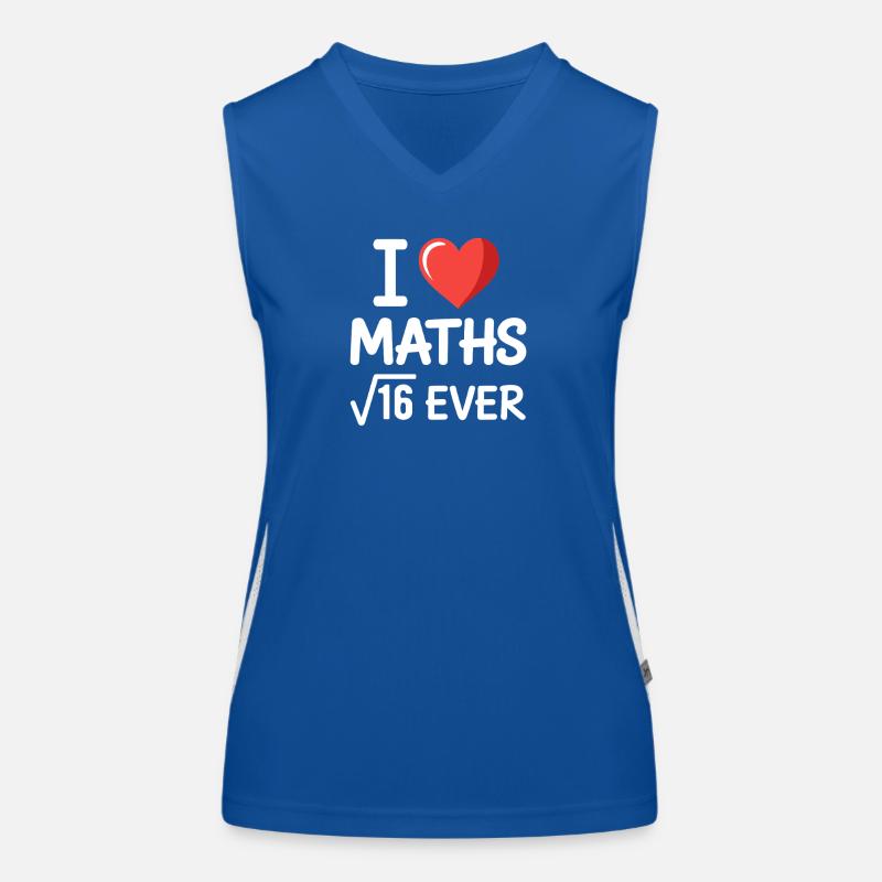 Mathe I Love Maths Mathematik Nerd Mathe Lehrer Funktionelles Kontrast-Tank Top für Frauen