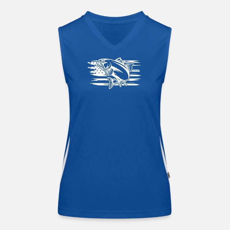 Dynamic Fish Motion Graphic Women's Functional Contrast Tank Top