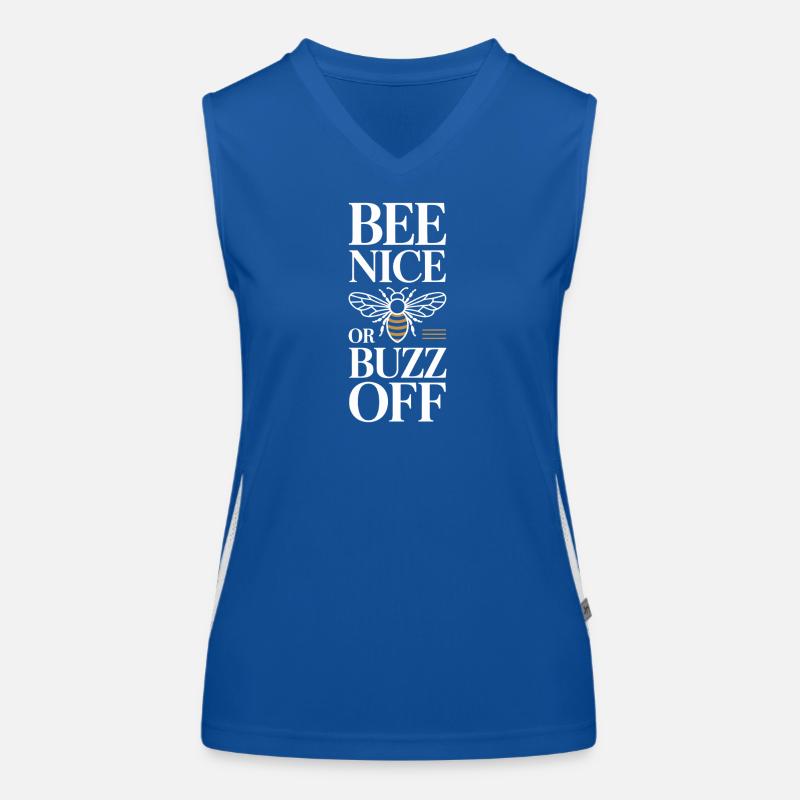 Bee Beekeeper Bee Nice Or Buzz Off Beekeeper Women's Functional Contrast Tank Top