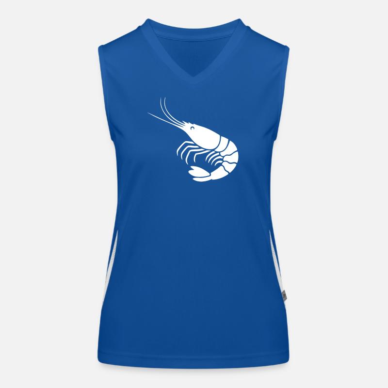 Conception minimaliste de la silhouette de crevettes Débardeur respirant contrasté Femme