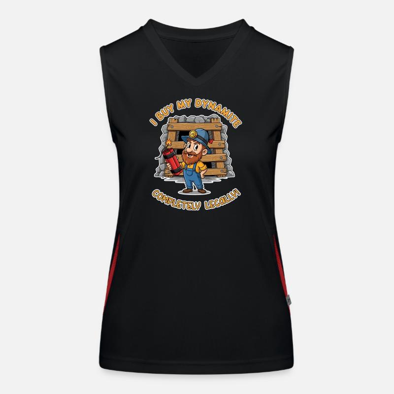 Dynamit-Miner ! Funktionelles Kontrast-Tank Top für Frauen