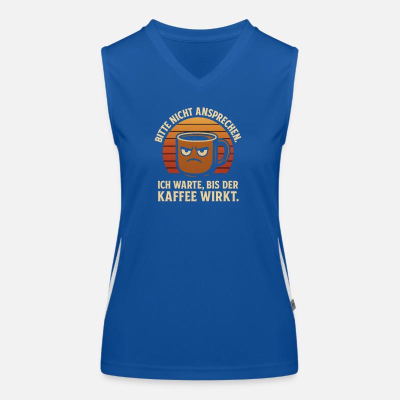 Bitte nicht ansprechen – Kaffee Retro Design Funktionelles Kontrast-Tank Top für Frauen