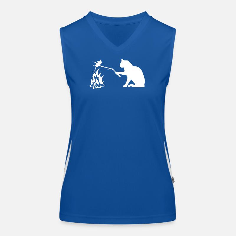 Silent Observer Cat by Campfire Women's Functional Contrast Tank Top