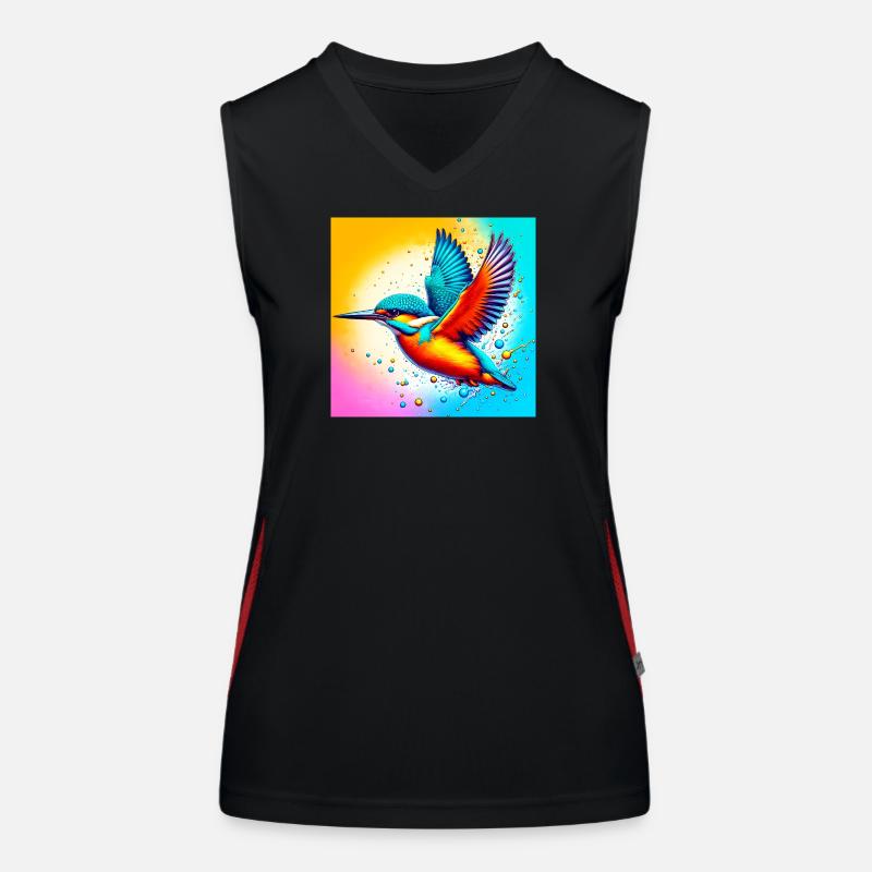 Eisvogel Funktionelles Kontrast-Tank Top für Frauen