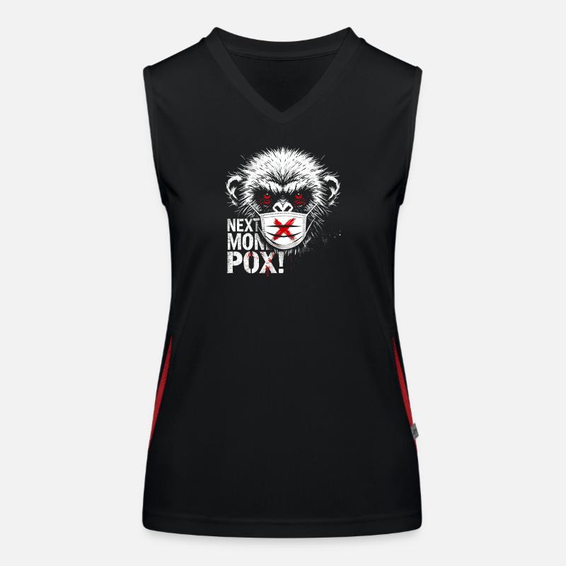 Protest Monkey Face Mask Artwork Débardeur respirant contrasté Femme