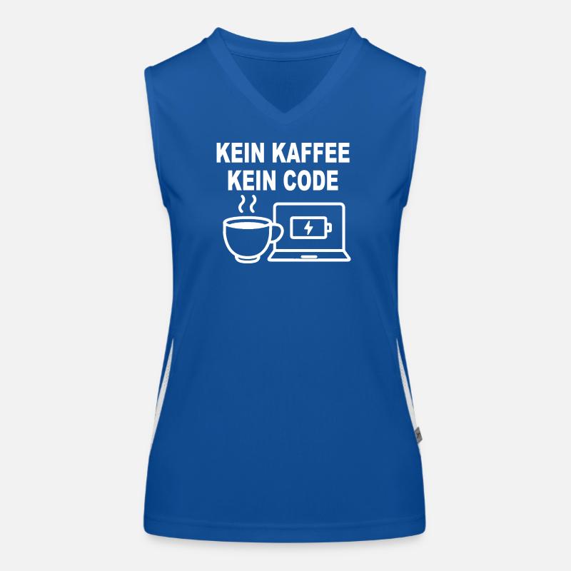 Kein Kaffee Kein Code - Conception de programmeur amusant Débardeur respirant contrasté Femme
