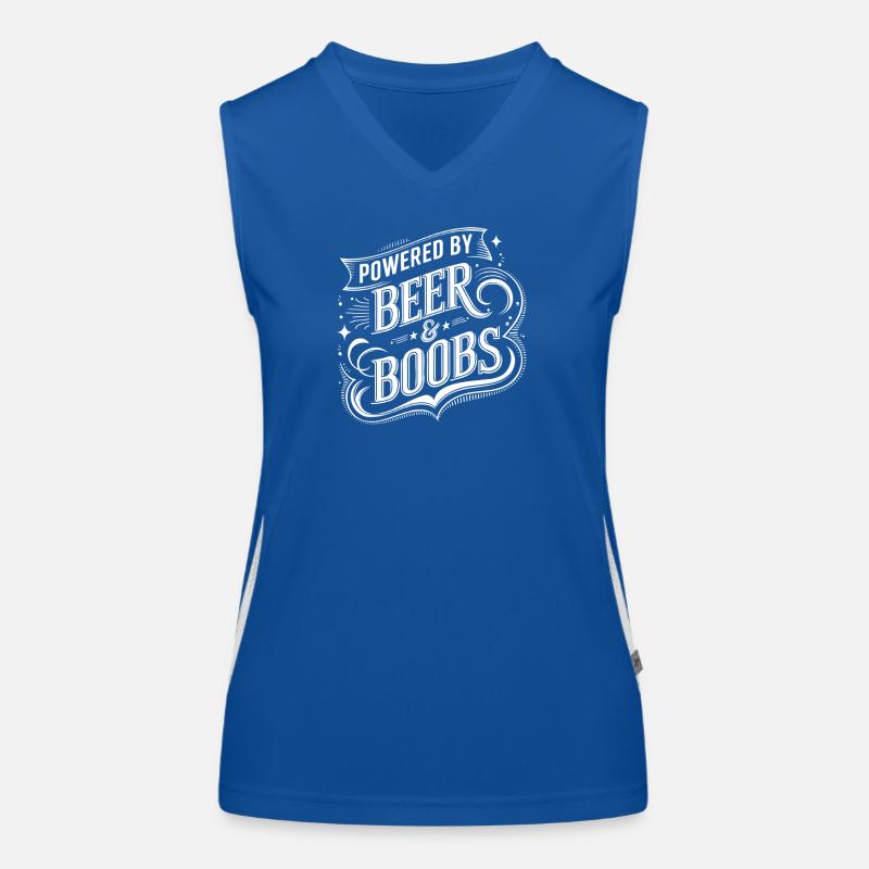 Bier- und Brustfest-Slogan-Design Funktionelles Kontrast-Tank Top für Frauen