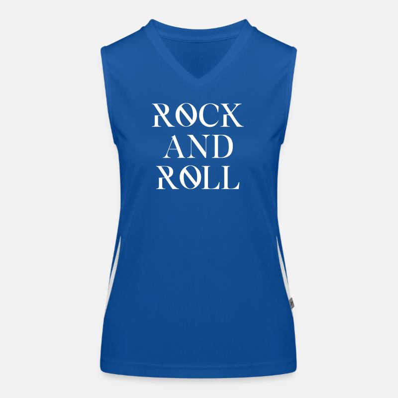 Conception de typographie rock and roll Débardeur respirant contrasté Femme