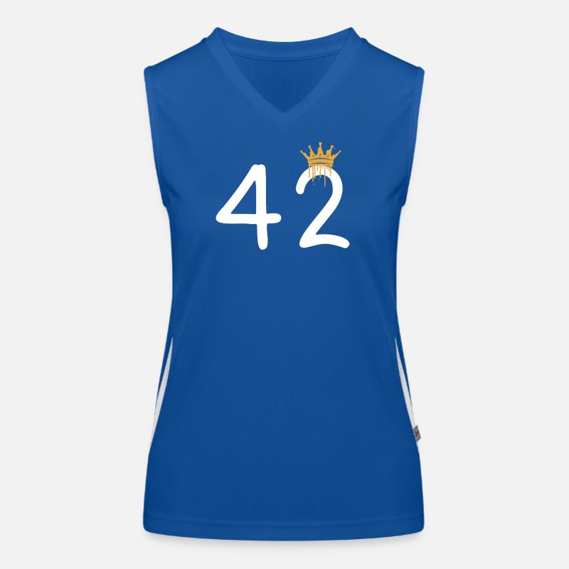 Graffiti-Zahl 42 mit Krone Funktionelles Kontrast-Tank Top für Frauen
