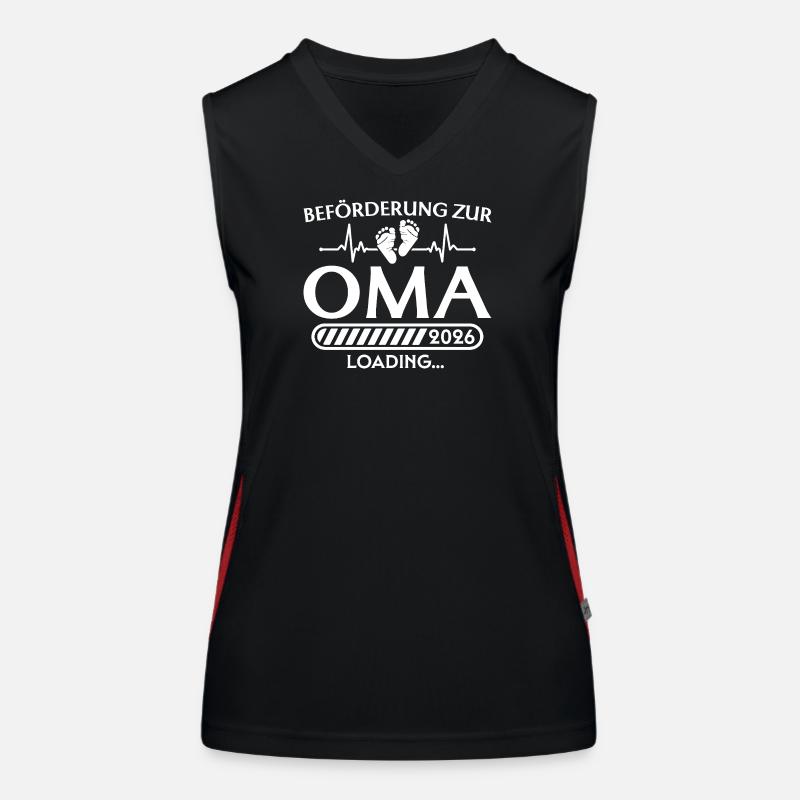 Beförderung zur Oma 2026 loading Funktionelles Kontrast-Tank Top für Frauen