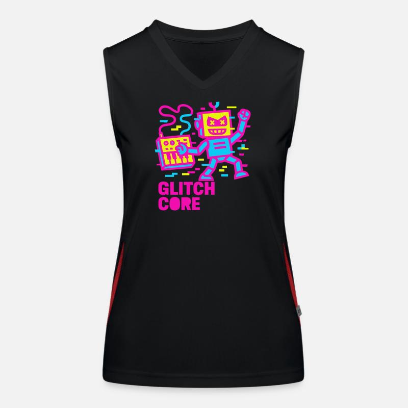 Glitchcore! Funktionelles Kontrast-Tank Top für Frauen