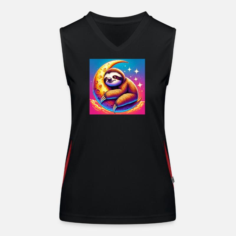 Faultier Funktionelles Kontrast-Tank Top für Frauen
