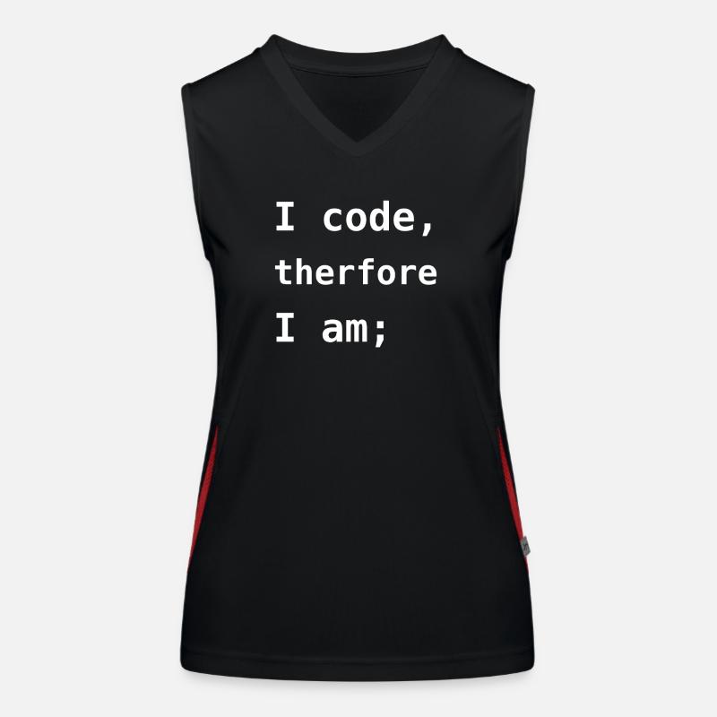 Ich programmiere, also bin ich Funktionelles Kontrast-Tank Top für Frauen