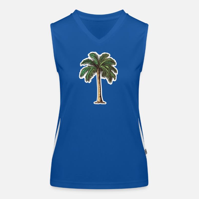 Palme Funktionelles Kontrast-Tank Top für Frauen