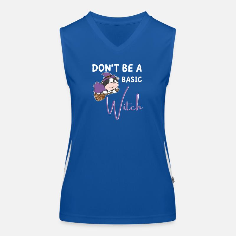 Kuh Halloween Hexe Hexen don't be a basic witch Funktionelles Kontrast-Tank Top für Frauen