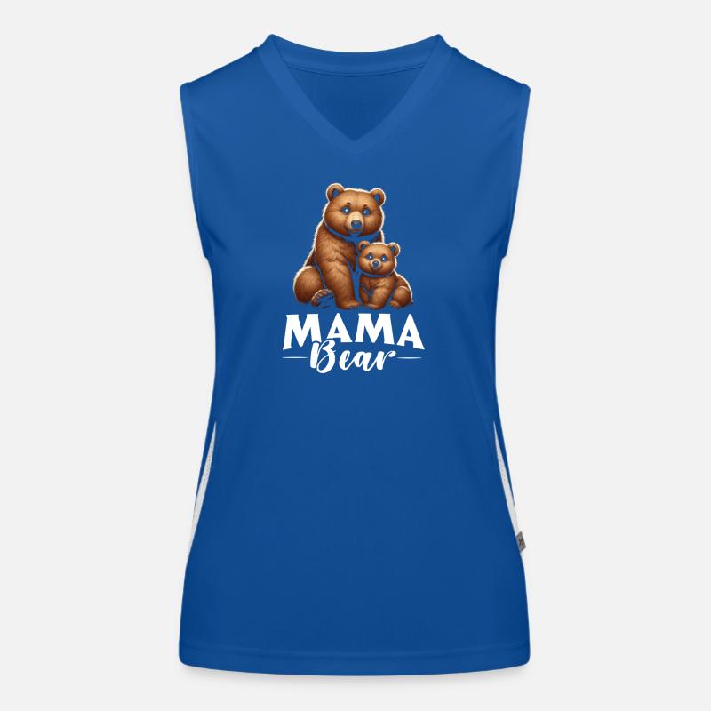 Mama Bär Muttertag Mutter Elternteil Mama Bear Funktionelles Kontrast-Tank Top für Frauen