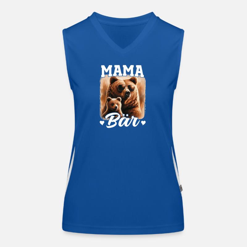Mama Bär Muttertag Mutter Elternteil Mama Bear Funktionelles Kontrast-Tank Top für Frauen