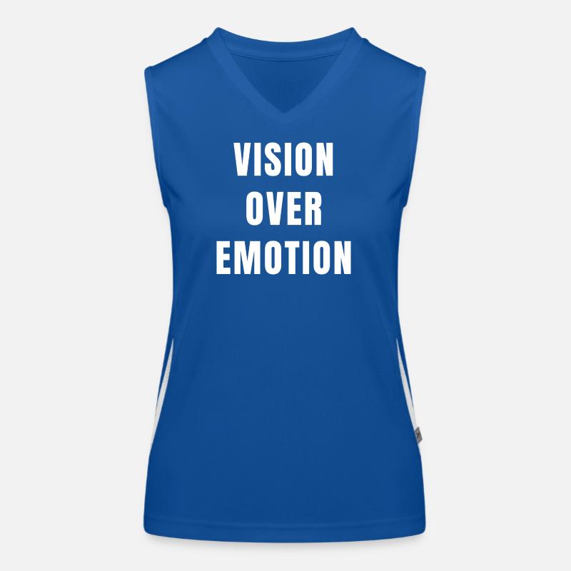 Vision Over Emotion Focus Discipline Mindset Débardeur respirant contrasté Femme
