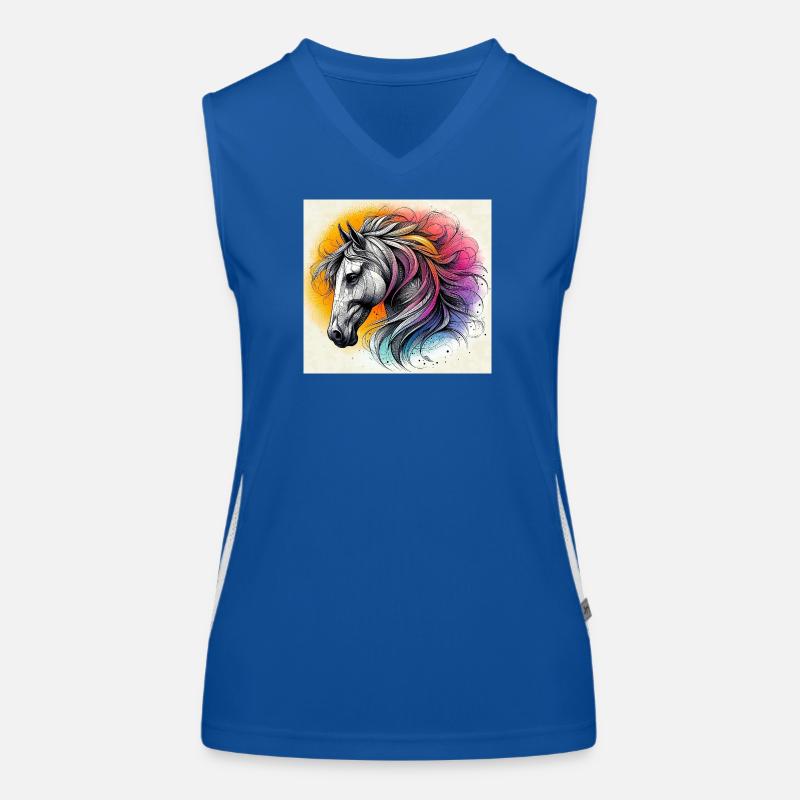 horse Women's Functional Contrast Tank Top