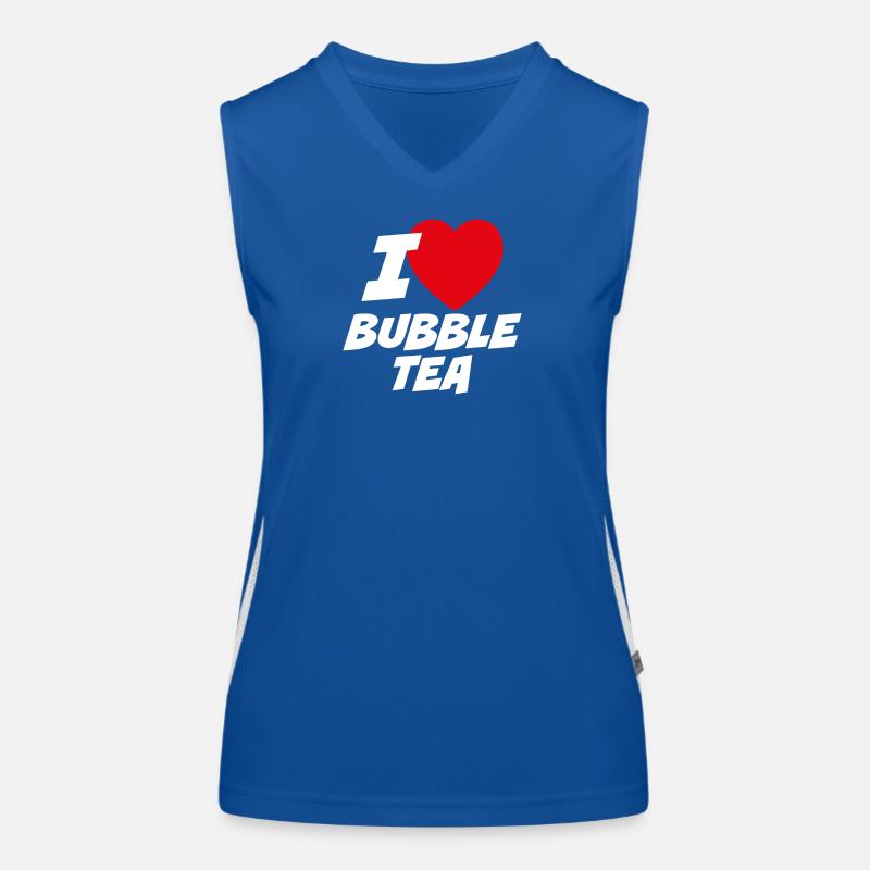 Ich liebe Bubble Tea Funktionelles Kontrast-Tank Top für Frauen