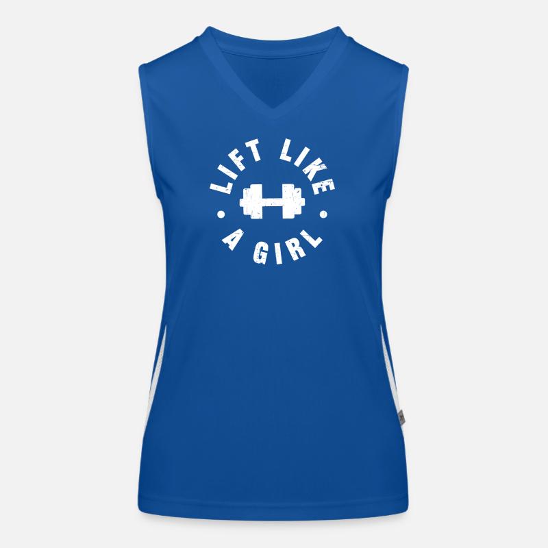 Heben Sie wie ein Mädchen Funktionelles Kontrast-Tank Top für Frauen