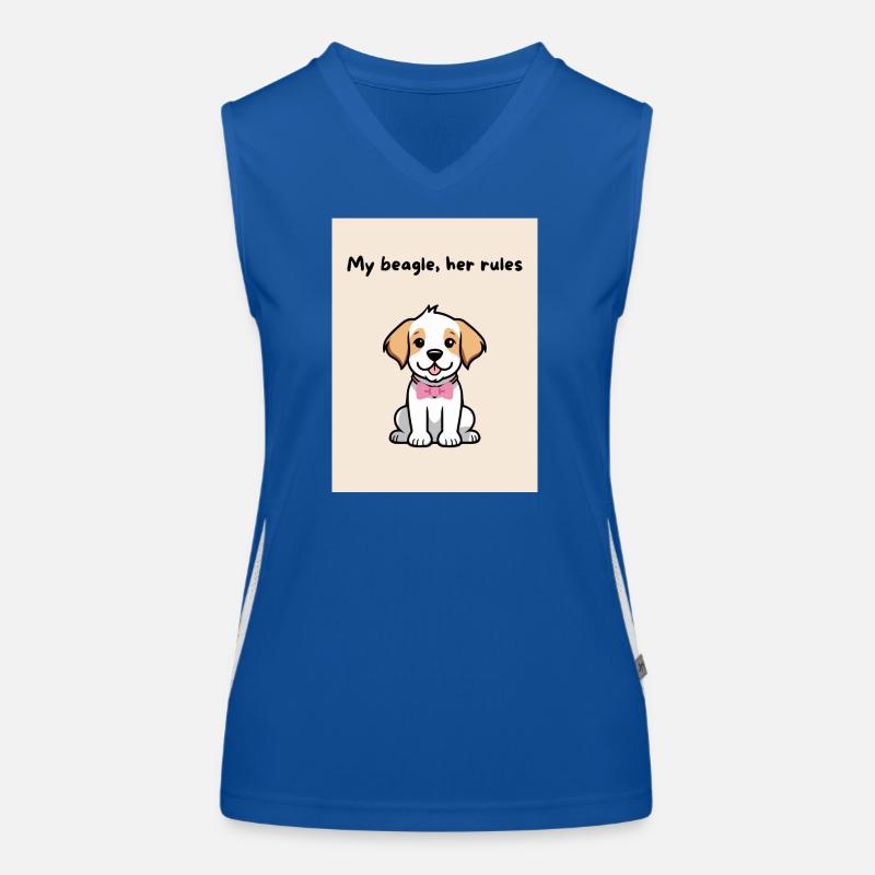 A-Beagle-mio_-5- Funktionelles Kontrast-Tank Top für Frauen