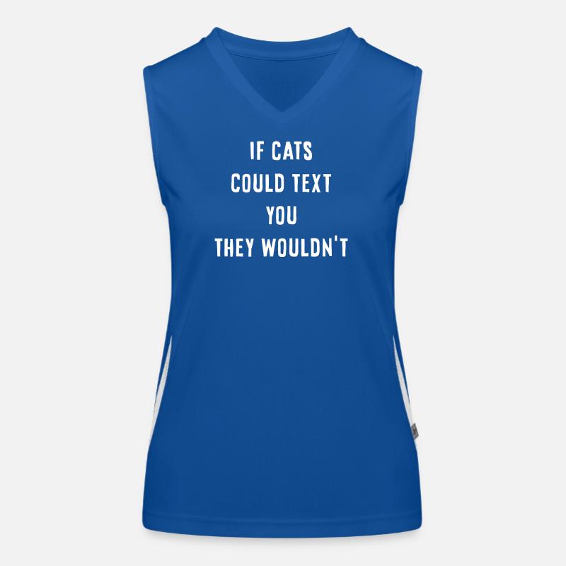 If cats could text you Women's Functional Contrast Tank Top