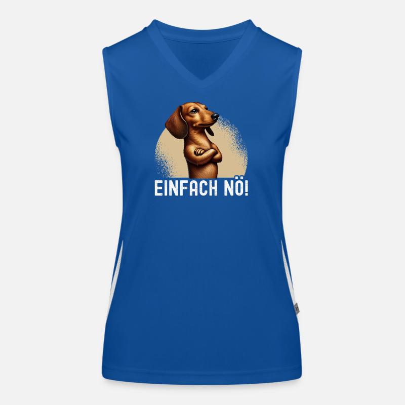 Einfach Nö Dackel Teckel Hund Hunderasse Funktionelles Kontrast-Tank Top für Frauen