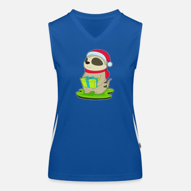 Chapeau de Noël de Noël suricate Débardeur respirant contrasté Femme