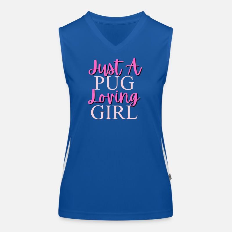 Nur ein Mops, das Mädchen liebt Funktionelles Kontrast-Tank Top für Frauen