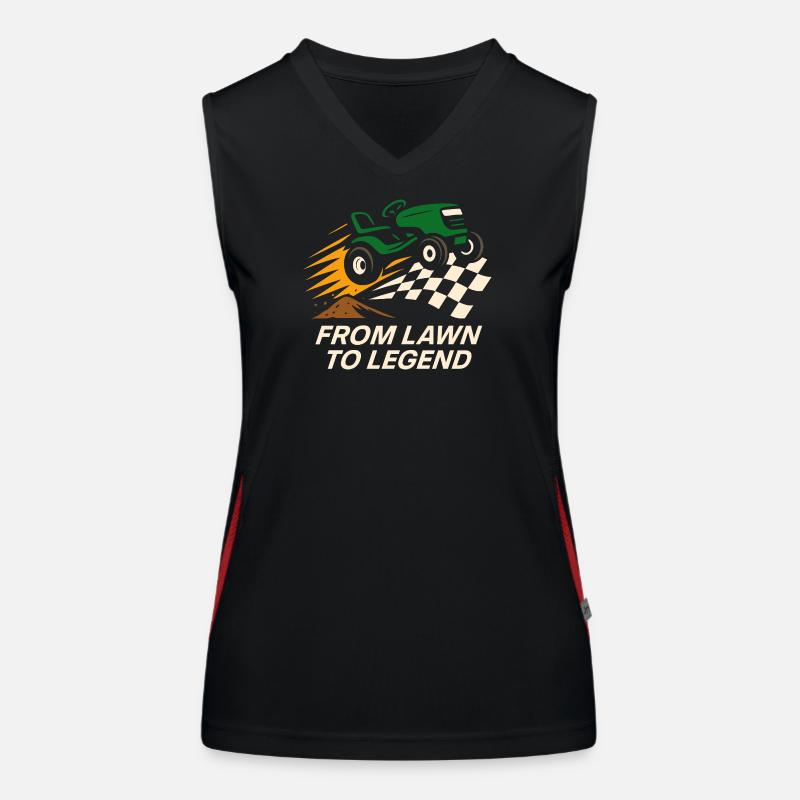 Tondeuse à gazon Tondeuse à gazon Racing Tondeuse à gazon de course Débardeur respirant contrasté Femme
