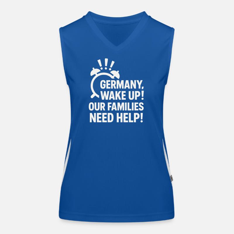 Germany, wake up ! Women's Functional Contrast Tank Top