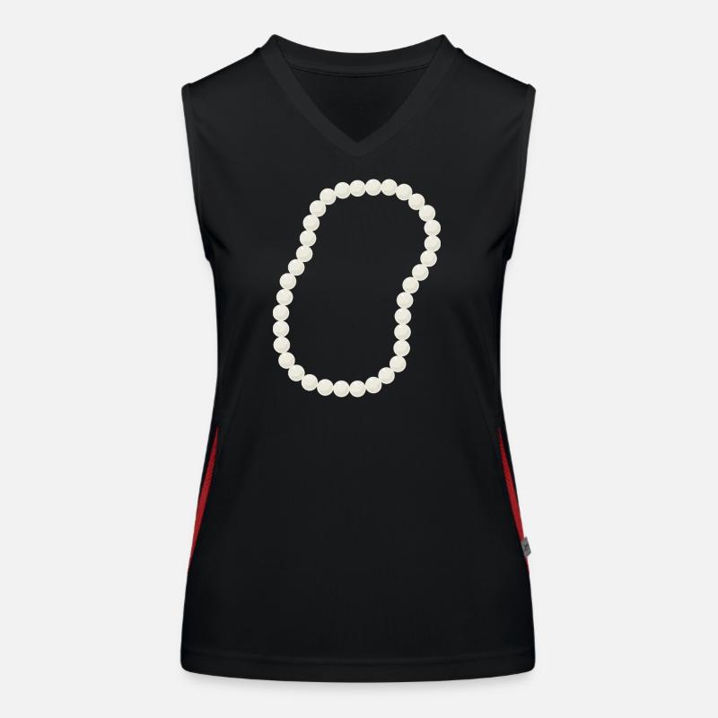 Conception élégante de collier de perles de perles Débardeur respirant contrasté Femme