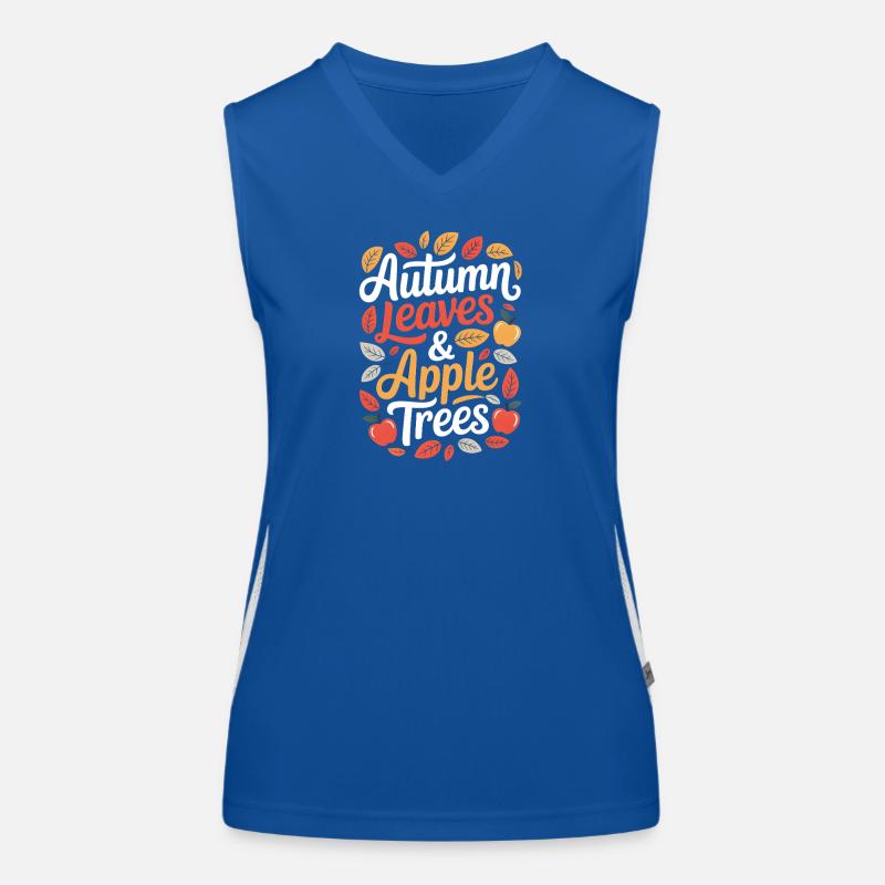 Autumn Leaves &amp; Apple Trees Fall Autumn Apple Women's Functional Contrast Tank Top